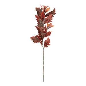 Kunstig egetræ gren i vinrød - L: 107 cm.