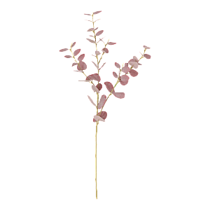Kunstig eukalyptus stilk i vinrød - L: 79 cm.