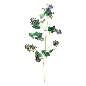 Kunstig Drue stilk m. blå bær L: 110 cm.
