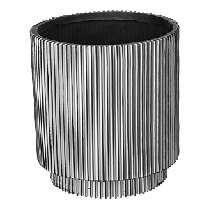 Capi krukke Cylinder Groove sort - 23x25 cm.