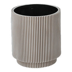 Capi krukke Cylinder Groove Ivory - 19x21 cm.