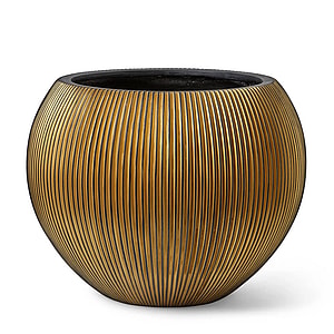 Capi krukke ball Groove guld 63x51x42 cm.