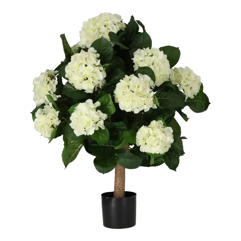 Kunstig hortensia træ hvid - H: 65 cm.