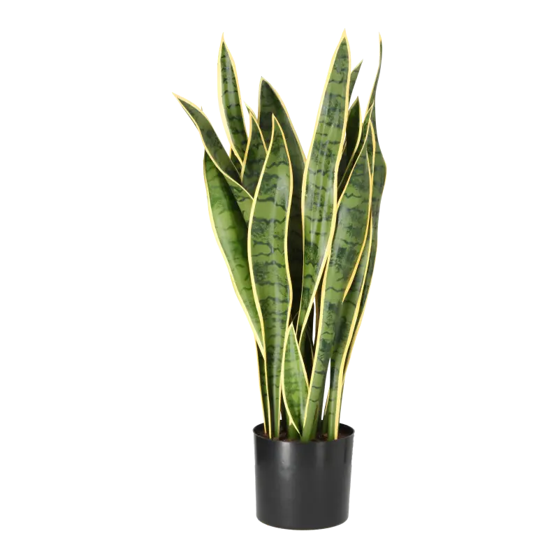 Kunstig svigermors skarpe gul/grøn - H: 80 cm.