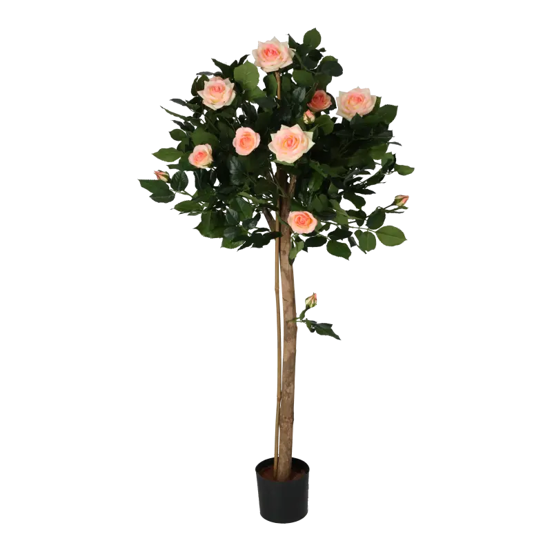 Kunstig rosentræ rosa - H: 110 cm.