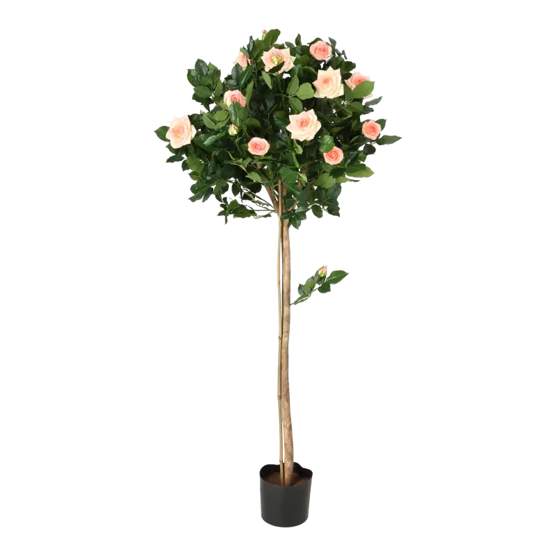 Kunstig rosentræ rosa - H: 140 cm.