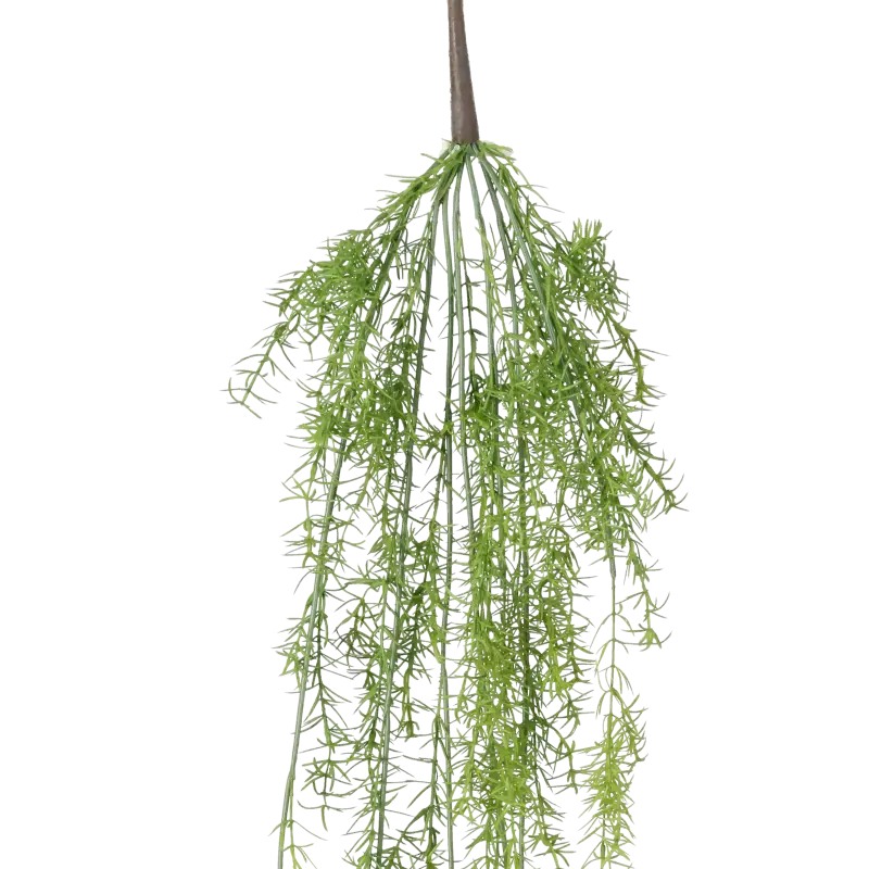 Closeup af Kunstig hænge gren - grøn - L. 119 cm.