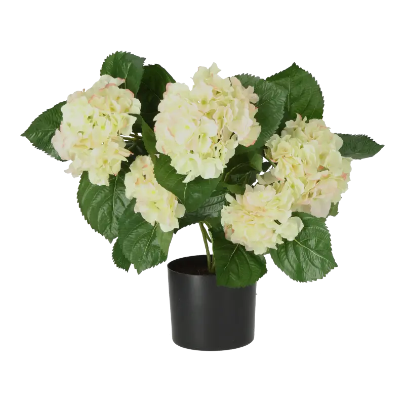 Kunstig hortensia lys grøn - H: 40 cm.