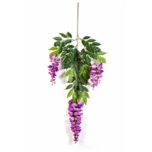 Kunstig wisteria stilk blå/lilla - L: 83 cm.