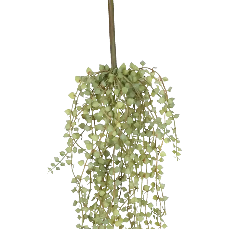 Closeup af Kunstig mini blad hængeplante - L: 65 cm.