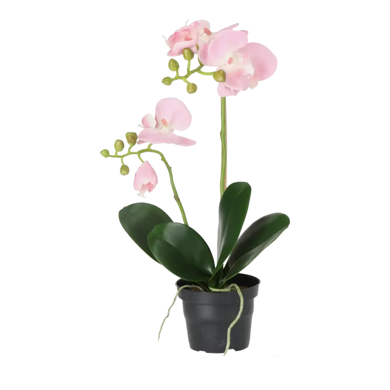 Kunstig orkidé rosa - H: 45 cm.