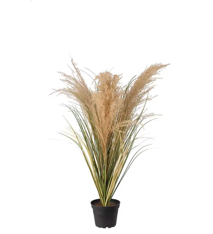 Kunstig græsser med blomster - H: 60 cm.