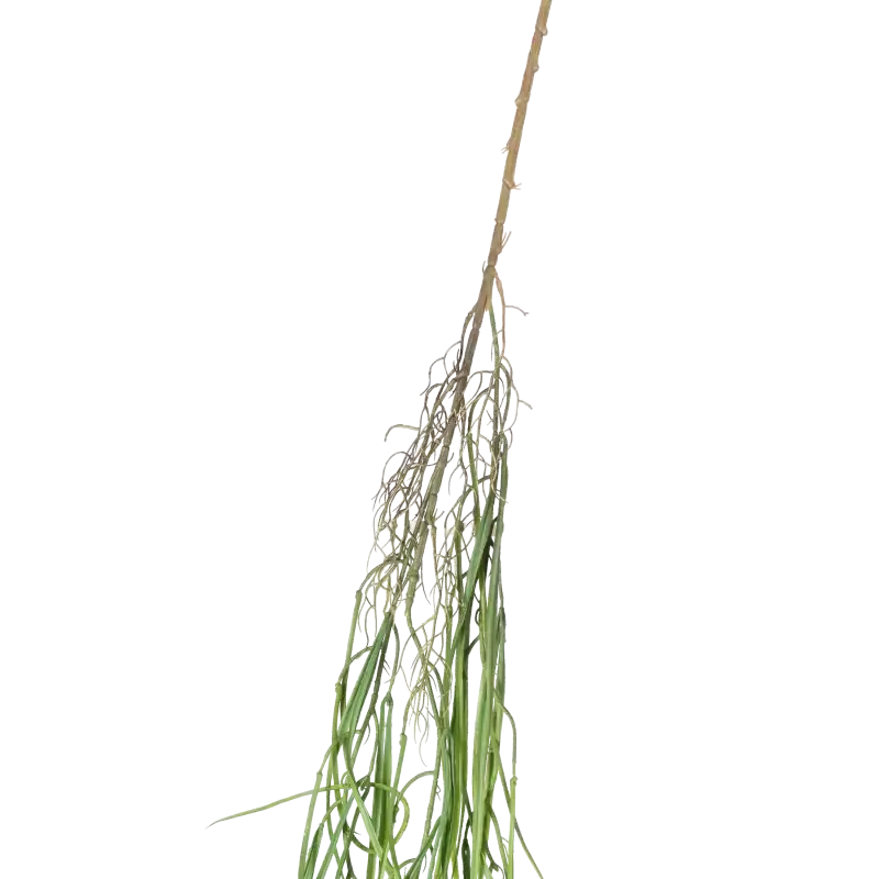 Closeup af Kunstig græs hængeplante - L: 145 cm.