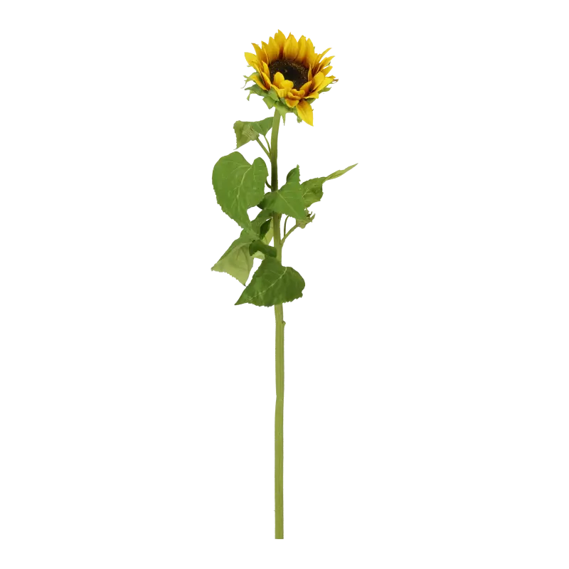 Kunstig solsikke stilk - L: 75 cm.