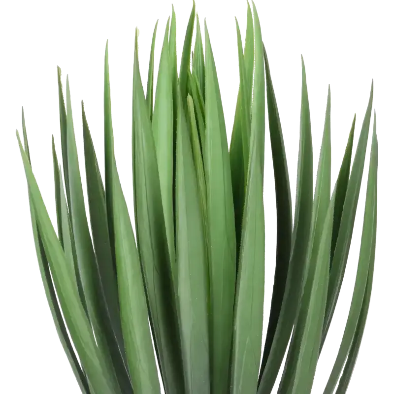 Closeup af Kunstig yucca baby palme - H: 42 cm.