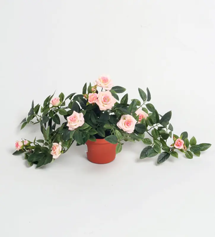 Kunstig roseranke i potte - L: 30 cm.