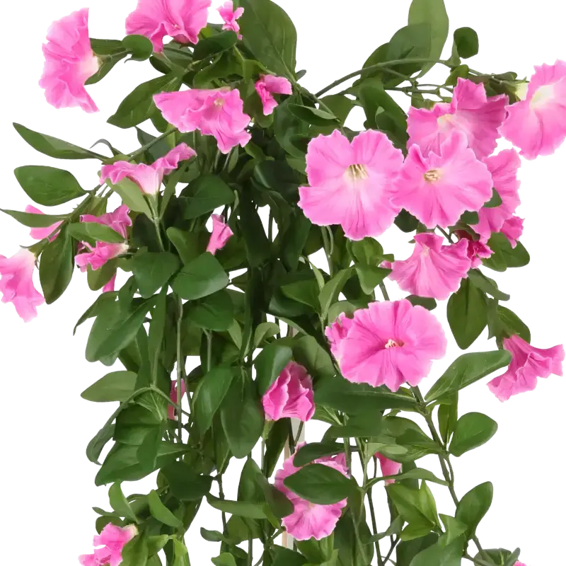 Closeup af Kunstig Petunia hængeplante lilla - L: 85 cm.
