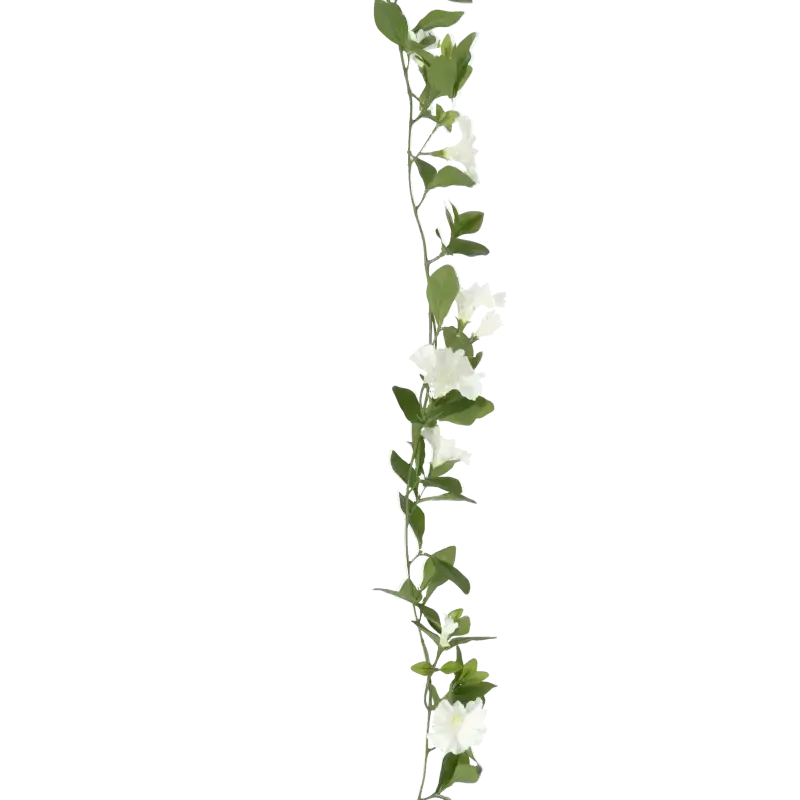 Closeup af Kunstig petunia ranke hvid - L: 180 cm.