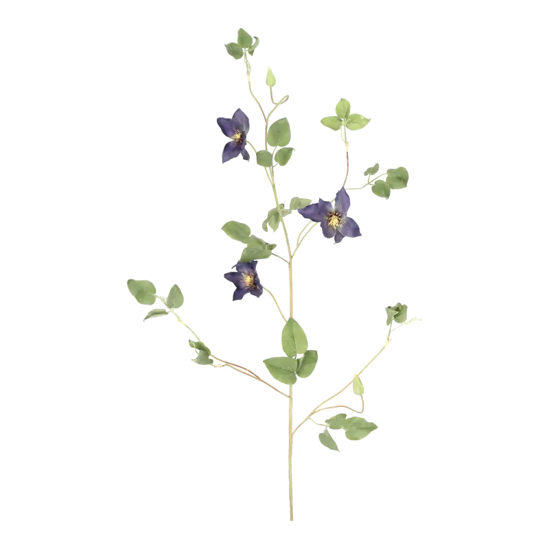 Kunstig skovranke stilk i mørk lilla - L: 100 cm.