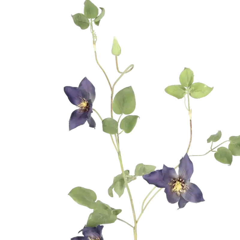 Closeup af Kunstig skovranke stilk i mørk lilla - L: 100 cm.