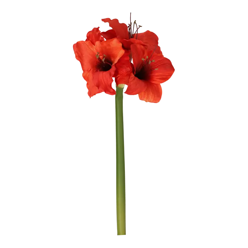 Kunstig Amaryllis stilk i rød - L: 60 cm.