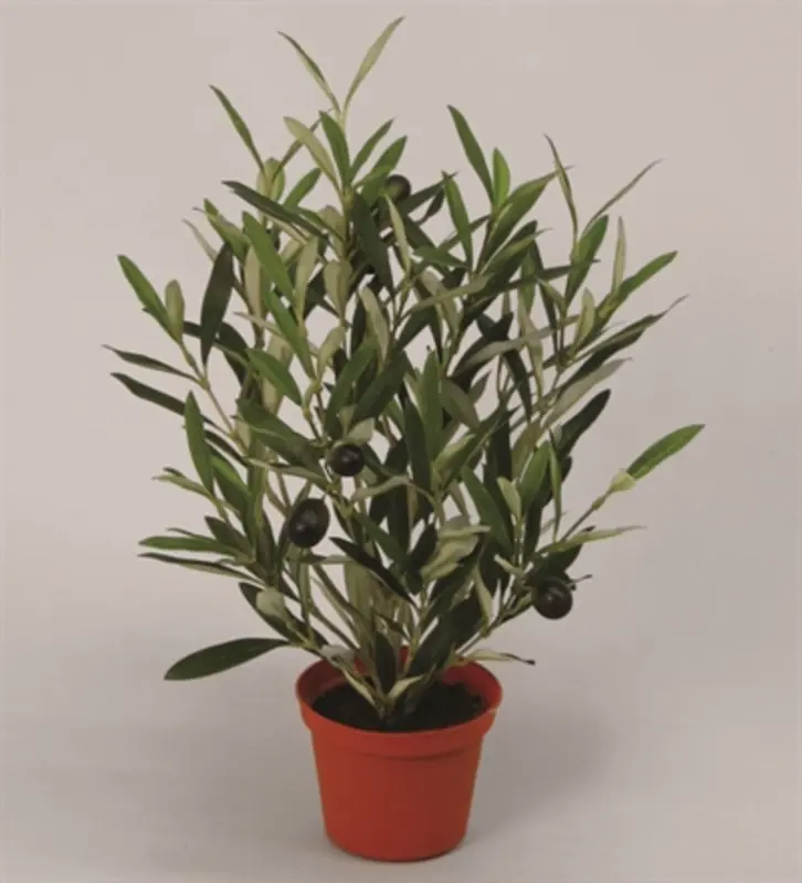 Kunstig oliven busk - H: 38 cm.