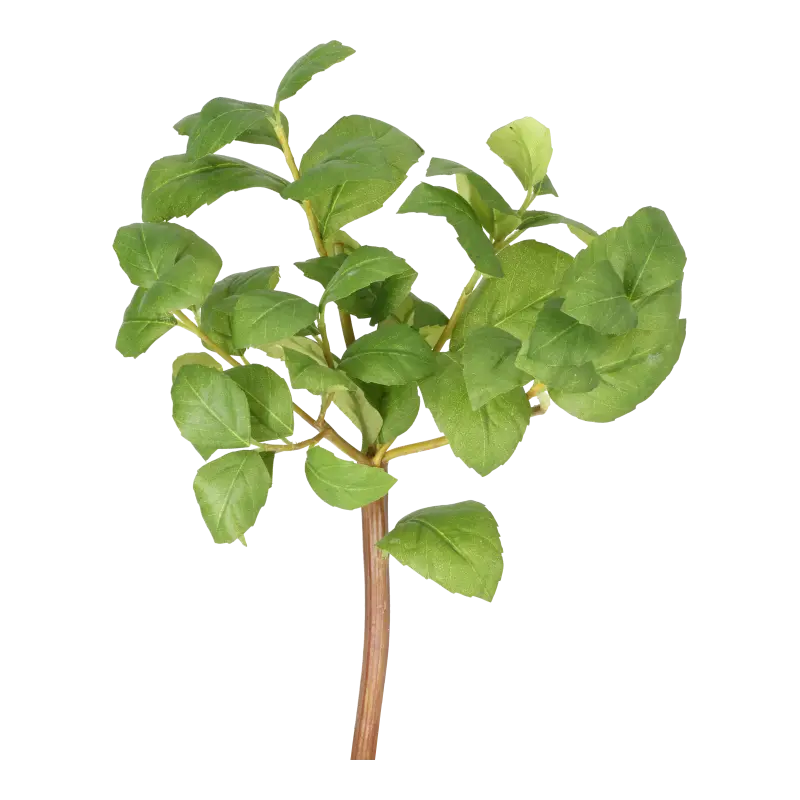 Kunstig basilikum busk - H: 25 cm.