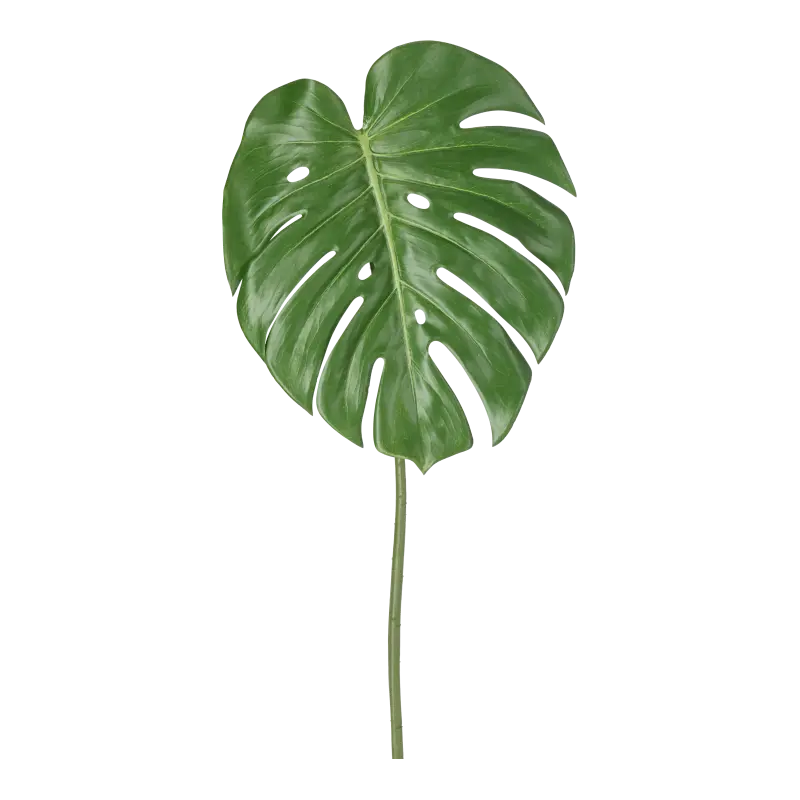 Kunstig philo blad med stilk - L: 60 cm.