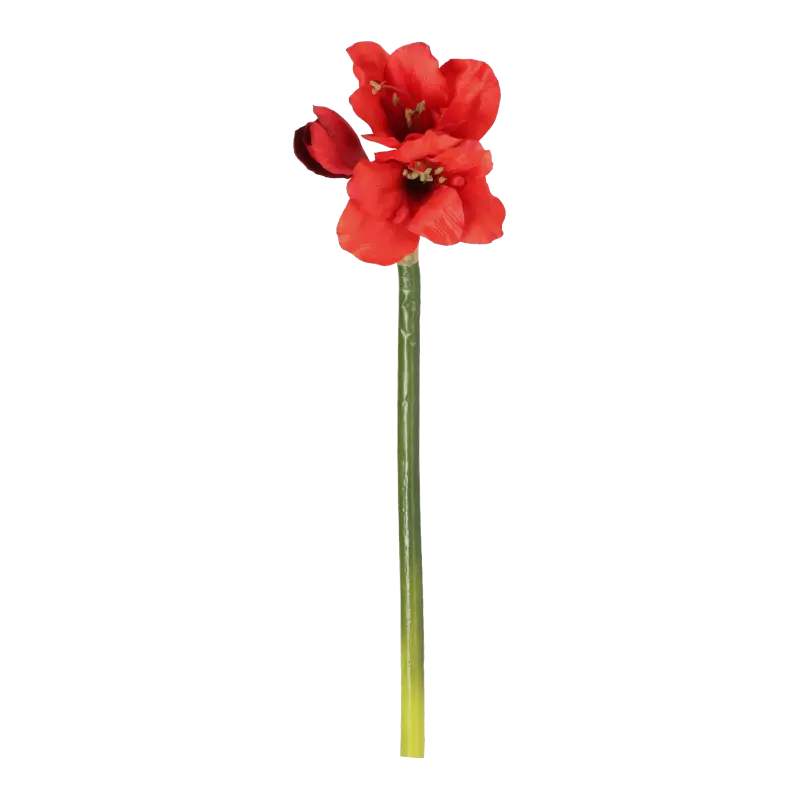 Kunstig Amaryllis stilk rød - L: 60 cm.