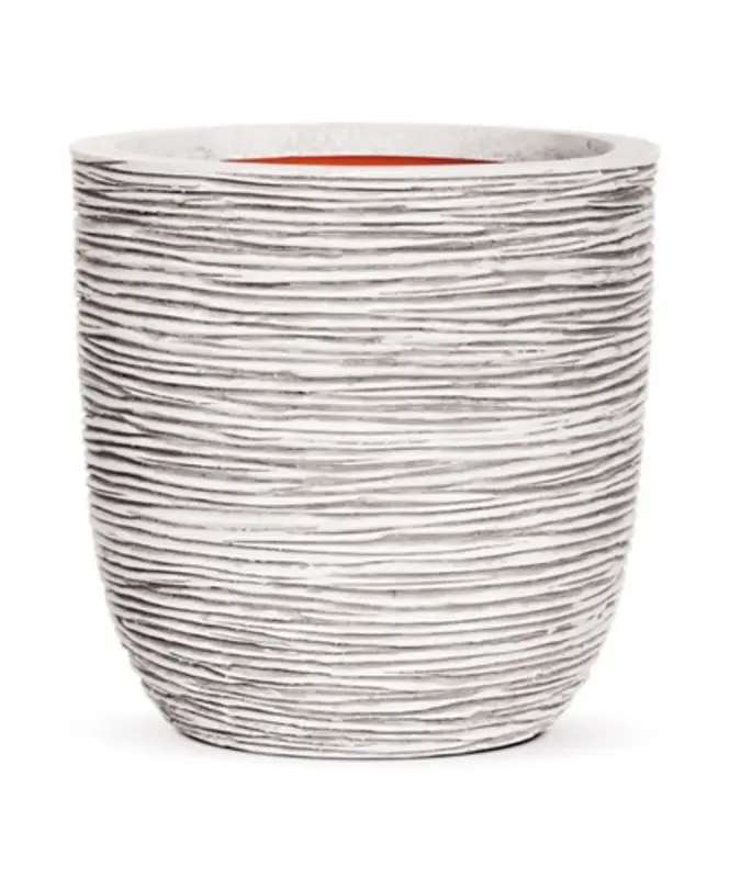 Capi EGG Planter Rib NL creme - Dia 35 cm - H: 34 .