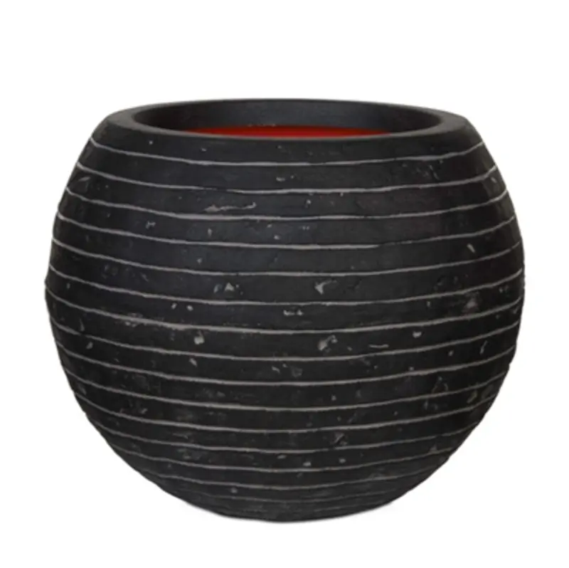 Capi Vase Ball Row anthracite - Dia 38 cm - H 33 c.