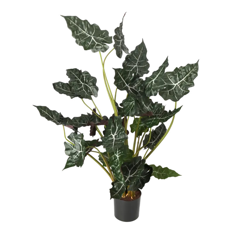 Kunstig alocasia busk - H 110 cm.