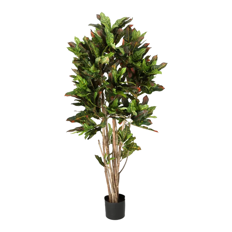 Kunstig croton træ - H: 140 cm.