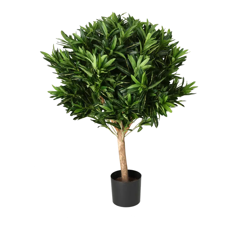 Kunstig croton kugletræ - H: 100 cm.