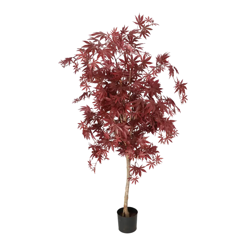 Kunstig ahorntræ rød - H: 140 cm.