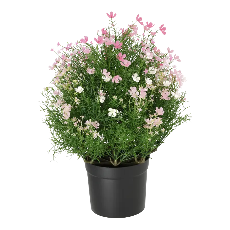 Kunstig Gypsophila busk pink H: 48 cm.