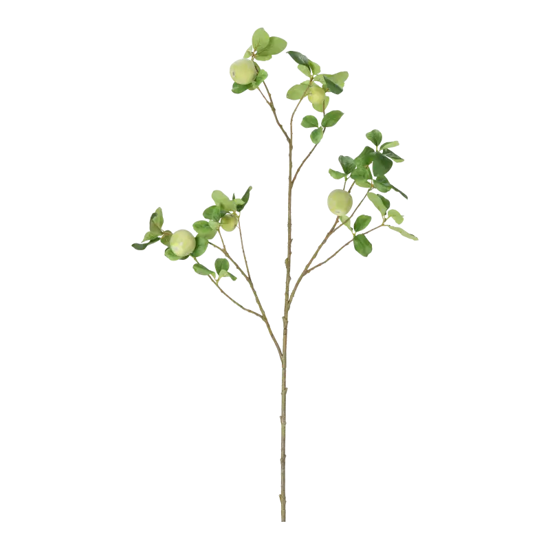 Kunstig æble gren grøn L: 125 cm.