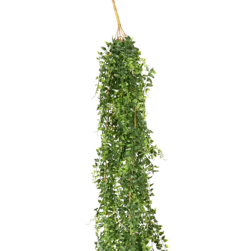 Closeup af Kunstig boston bregne hængeplante - L: 140 cm.