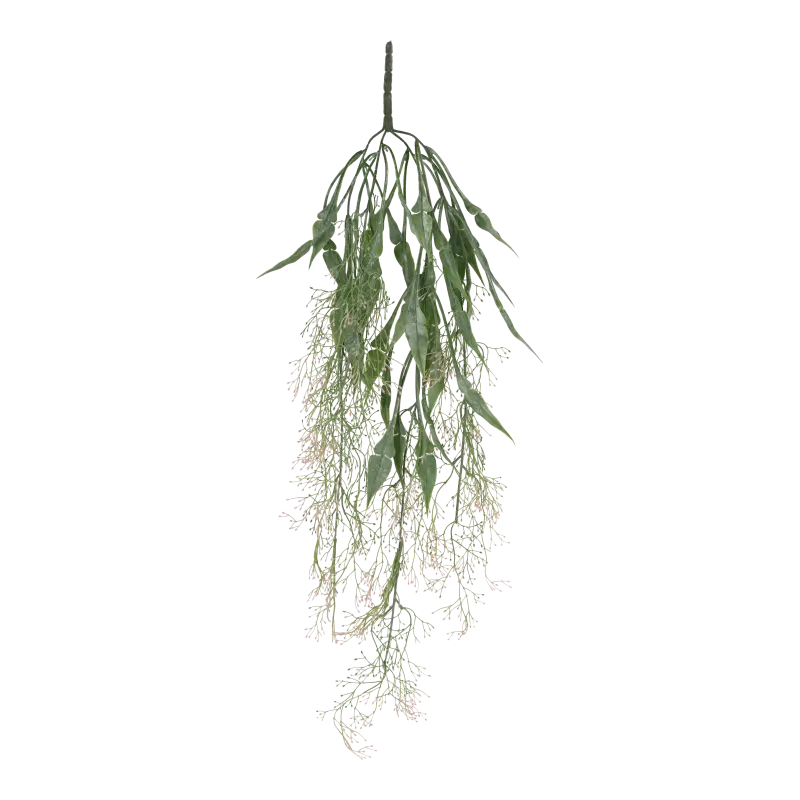 Kunstig vild græs busk, pink L. 78 cm.