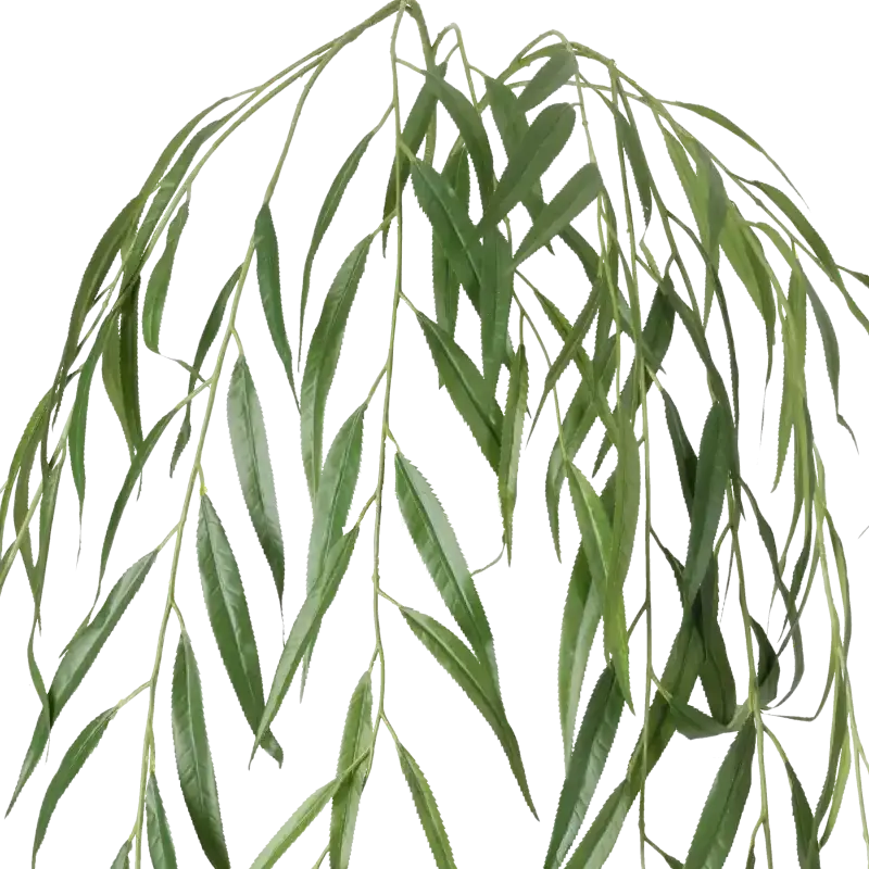 Closeup af Kunstig piletræ gren L: 134 cm.