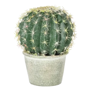 Kunstig kugleformet kaktus - H: 25 cm.