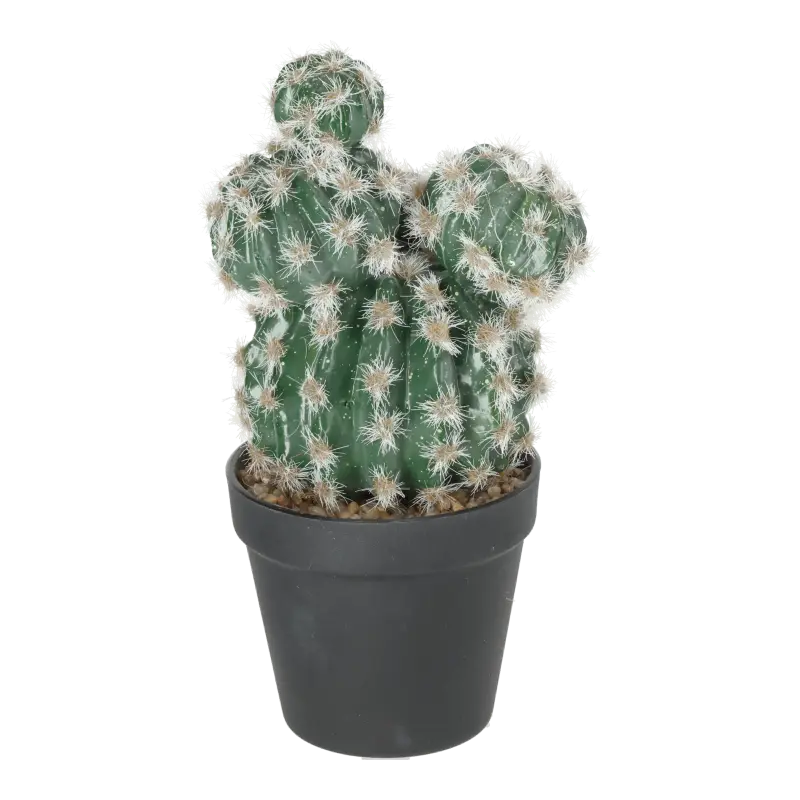 Kunstig kaktus med potte - H: 28 cm.
