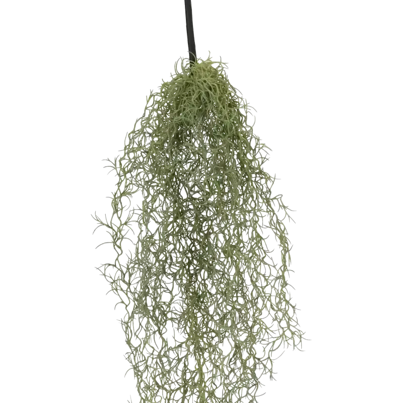 Closeup af Kunstig tillandsia hængeranke grøn L: 90 cm..