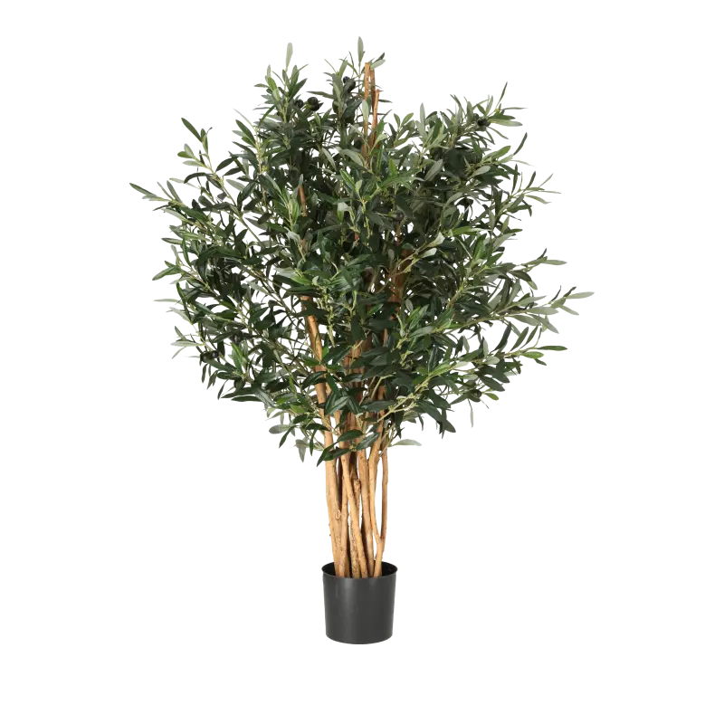 Kunstig oliventræ med frugt - H: 75 cm.