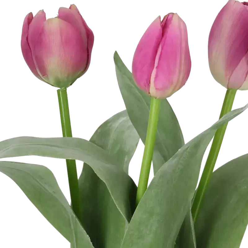 Closeup af Kunstig tulipan mix lilla - L: 36 cm.
