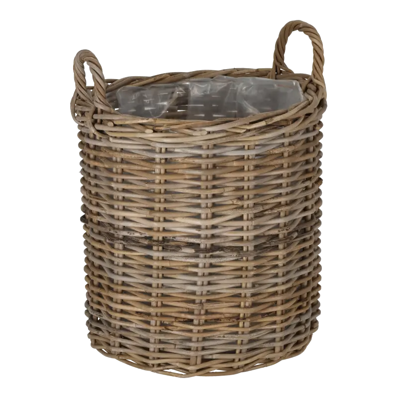 Rattan kurv rund Large.