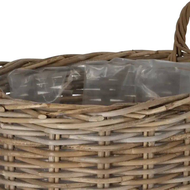 Closeup af Rattan kurv rund Large.