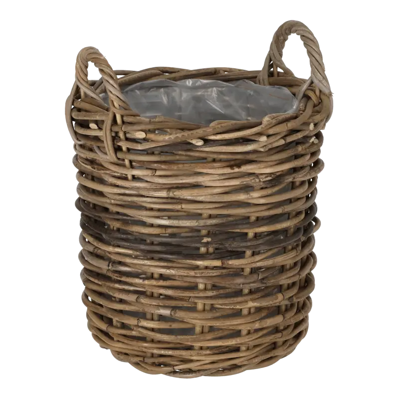 Rattan kurv rund Mellem.