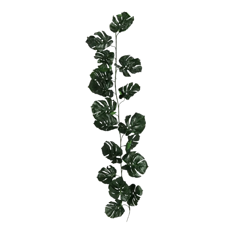Kunstig monstera ranke - L: 180 cm.