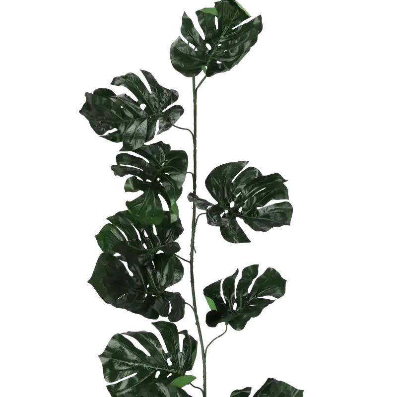 Closeup af Kunstig monstera ranke L: 180 cm.